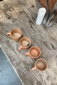 Rustic Pit-Fired Mug Set