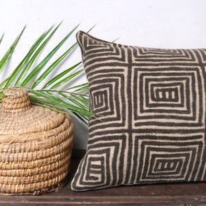 Vintage Mud Cloth Lumbar Cushion - 14" x 24"