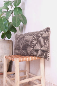 Vintage Mud Cloth Lumbar Cushion - 14" x 24"