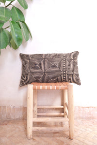 Vintage Mud Cloth Lumbar Cushion - 14" x 24"