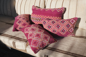 Purple Kilim Cushions - Set of 4