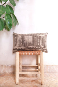 Vintage Mud Cloth Lumbar Cushion - 14" x 24"