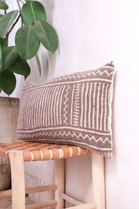 Vintage Mud Cloth Lumbar Cushion - 14" x 24"