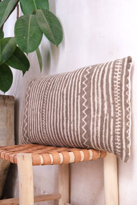 Vintage Mud Cloth Lumbar Cushion - 14" x 24"