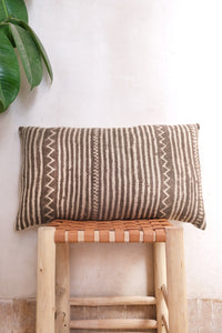 Vintage Mud Cloth Lumbar Cushion - 14" x 24"