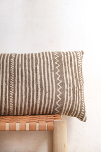 Vintage Mud Cloth Lumbar Cushion - 14" x 24"