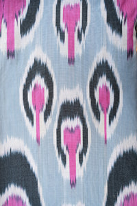 Ikat Uzbek Duster - Pink