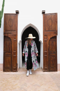 Ikat Uzbek Duster - Pink