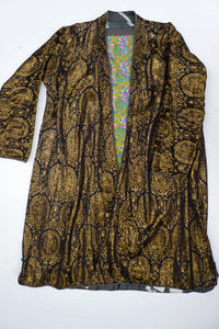 Brocade Uzbek Duster - Gold