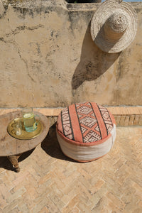 Dusty Rose Pink Floor Pouf