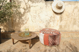 Dusty Rose Pink Floor Pouf