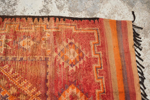 Soft red authentic vintage Rehamna Moroccan rug