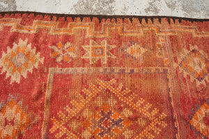 Soft red authentic vintage Rehamna Moroccan rug